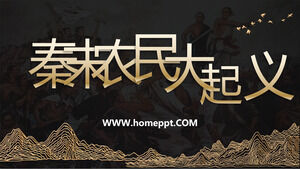 Edición del Ministerio Historia 7.º grado Volumen 1 Plantilla PPT del material didáctico "3 Levantamiento de campesinos a finales de la dinastía Qin"