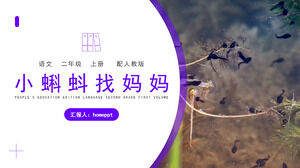 "Kleine Kaulquappen suchen ihre Mutter" Chinesische PPT-Kursunterlagen für die zweite Klasse der zweiten Klasse der Human Education Edition