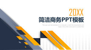 Modelo de PPT de negócios simples geométrico amarelo e azul 2