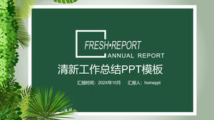 Plantilla PPT de informe de resumen de plantas verdes frescas 2