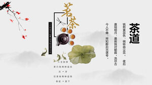 PPT template for exquisite Chinese tea etiquette training