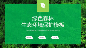 Forest green environmental protection PPT template