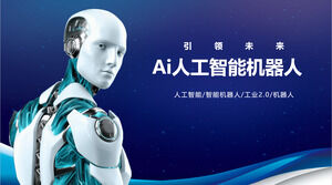 Plantilla PPT general para la industria de robots de IA