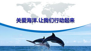 Szablon PPT 2 dla reklamy ochrony środowiska morskiego