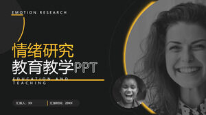 Șablon PPT pentru cercetarea, educația și învățarea emoțiilor climatului de afaceri galben și negru