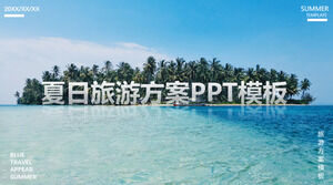 Summer island tourism plan ppt template