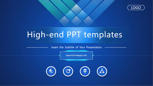 Blue 2.5D Business PowerPoint Templates