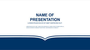 Fondo abstracto del libro Plantillas de Presentaciones PowerPoint