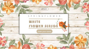 Bonito fondo floral Plantillas de PowerPoint
