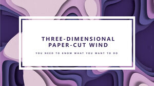 Templat PowerPoint gaya potongan kertas tiga dimensi
