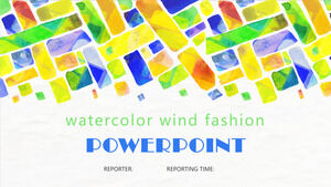 Watercolor style report summary PowerPoint templates