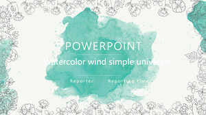Watercolor & Floral PowerPoint Template