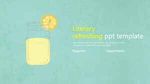 Modelo de PowerPoint de chá de limão para plano de trabalho