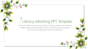 Literary refreshing PPT Template for work plan