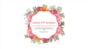 General PPT template of literary and artistic business