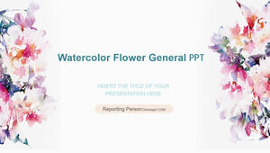 Modèle PowerPoint de style floral aquarelle