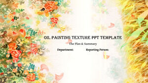 Template PowerPoint tekstur lukisan minyak