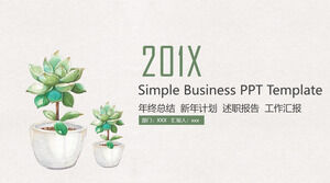 Modèle PowerPoint de entreprise simple Xiaoqingxin