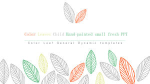 Hand-painted small fresh PowerPoint templates