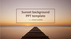 Sonnenuntergang Hintergrund PowerPoint-Vorlage