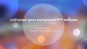 Modello PPT di sfondo in vetro smerigliato IOS
