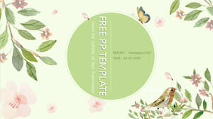 Fresh Flowers and Birds Business PowerPoint Templates