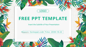Colored leaves PowerPoint templates