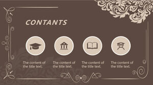 Brown classical pattern PowerPoint Templates