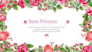 玫瑰和愛情的PowerPoint模板