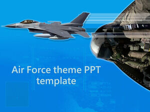 Szablon PPT motywu sił powietrznych