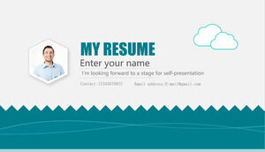 Fresh personal resume PowerPoint Templates