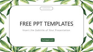 Fresh Leaf Business PowerPoint Templates