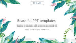 Watercolor Plant Business PowerPoint Templates