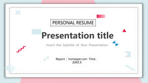 蓝色粉色商务PowerPoint模板