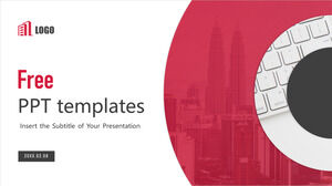 Red simple business PPT templates
