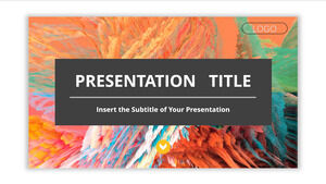 Renkli yağlı boya stili PowerPoint Şablonları