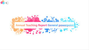 Tricolor Gradient Çalışma Raporu PowerPoint Şablon