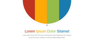 简单的四种颜色PowerPoint模板
