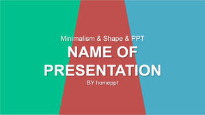 Șabloane PowerPoint simple în trei culori