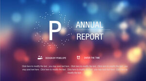 Modelo de PPT de relatório anual colorido