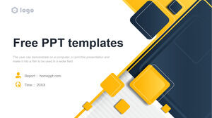 Geometric background general business PPT templates