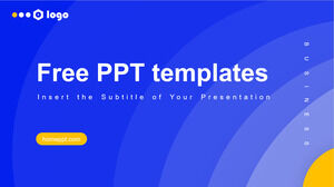Blaue Business-PowerPoint-Vorlagen im einfachen Stil