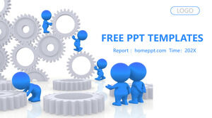 3D Small Man Business PowerPoint Templates