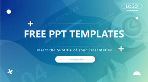 Templat PowerPoint Bisnis Kelas Atas Gradien Biru