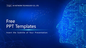 PowerPoint-Vorlagen für blaue Technologie