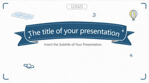 Template PowerPoint bisnis gaya yang digambar tangan