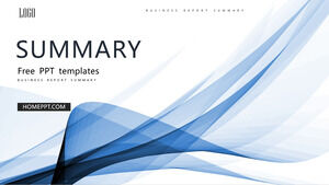 Blue Abstract Lines PowerPoint Templates