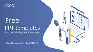 blue-square-background-ppt-template