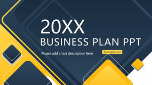Blue Yellow Business PowerPoint Templates