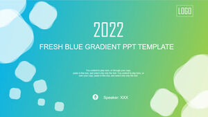 Plantillas de PowerPoint con degradado azul fresco